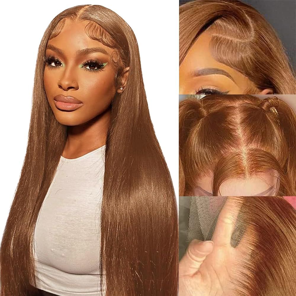 20Inch Chocolate Brown Lace Front Wigs Human Hair